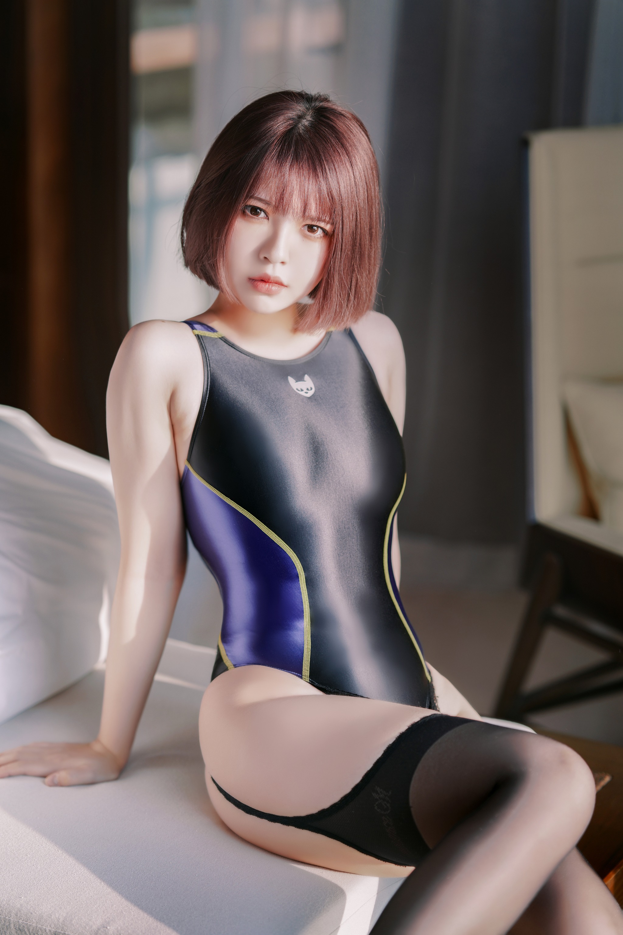 图片[1]-半半子 – NO.029 競泳水着を着た彼女 [45P]-XikXak